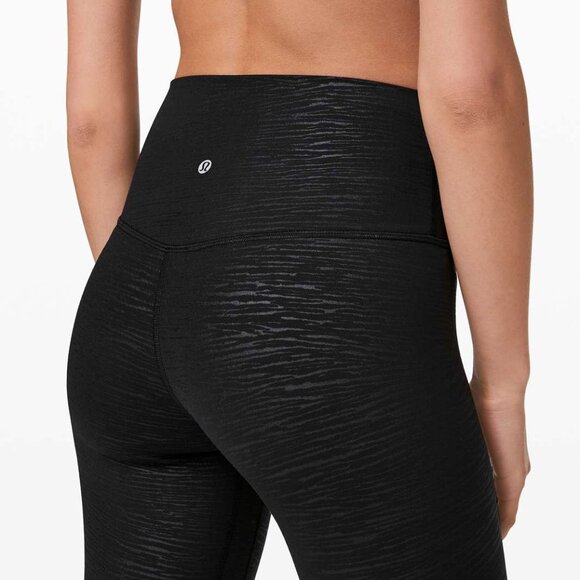 EUC Lululemon Align Pant II 25" Stride Emboss Black Size 10 - Picture 4 of 12